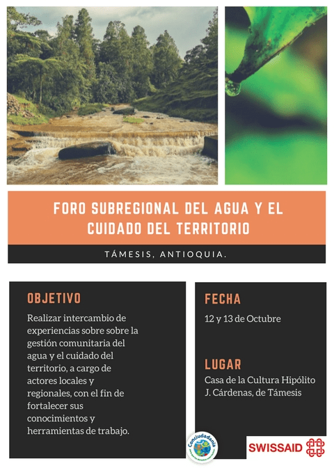 FORO SUBREGIONAL DEL AGUA Y EL CUIDADO DEL TERRITORIO TÁMESIS, ANTIOQUIA