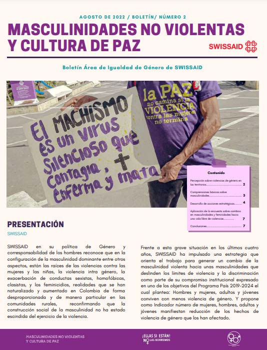 Boletín 2. Masculinidades no violentas y cultura de paz